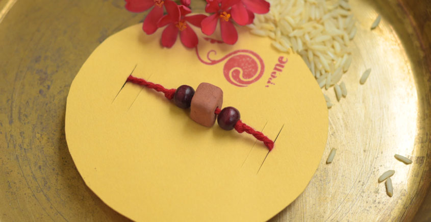 Terracotta ❂ Handmade . Rakhi { c }